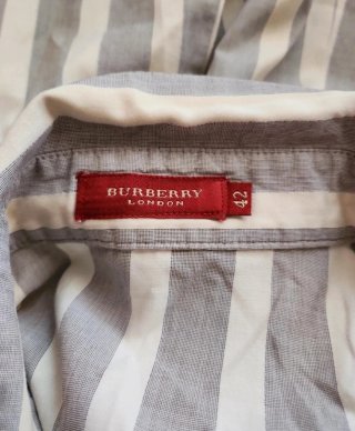 Camisa Burberry Rayas Gris Talla 42