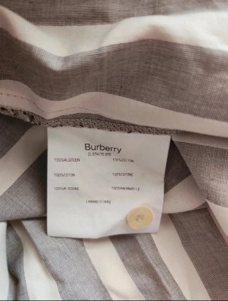 Camisa Burberry Rayas Gris Talla 42