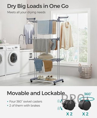 Tendedero plegable de 4 niveles