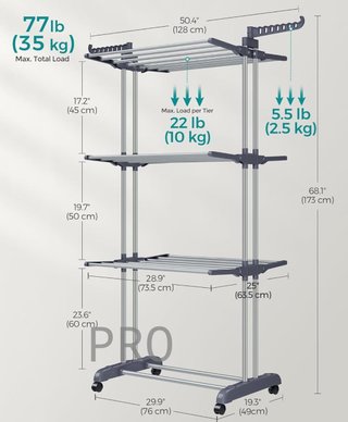 Tendedero plegable de 4 niveles