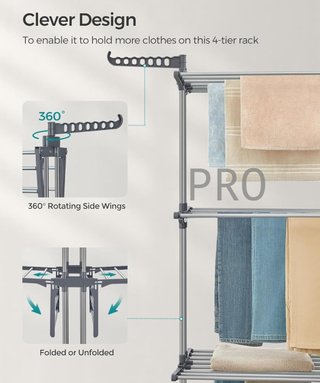 Tendedero plegable de 4 niveles