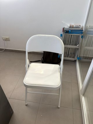 Sillas Plegable Premium Acolchada Blanca