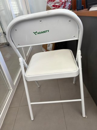 Sillas Plegable Premium Acolchada Blanca