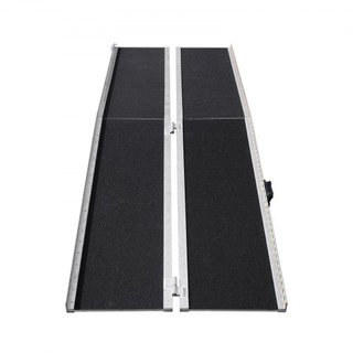 Rampa de Silla de Ruedas Portátil, 243.8 cm Capacidad de 363 kg, Rampa de Umbral Plegable de Aluminio Antideslizante, Rampa Plegable para Scooter de Movilidad, Rampa para Silla de Ruedas, Rampa pa...