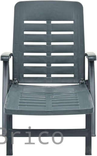 Tumbona Plegable Smeraldo con Ruedas Verde