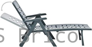 Tumbona Plegable Smeraldo con Ruedas Verde