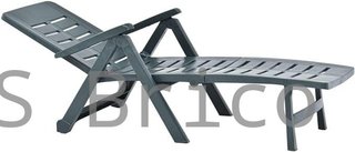 Tumbona Plegable Smeraldo con Ruedas Verde