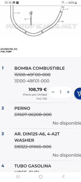 Bomba Gasolina Suzuki Burgman UH