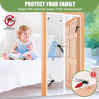 Mosquitera Magnética para Puertas 70 x 200 Blanca