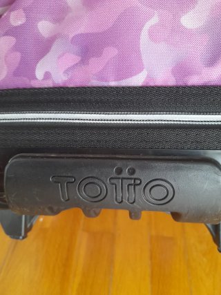 Mochila Totto con carro y estuche morado