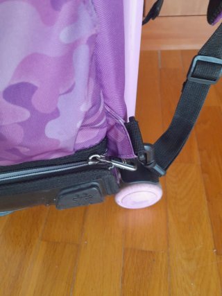 Mochila Totto con carro y estuche morado