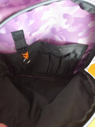 Mochila Totto con carro y estuche morado