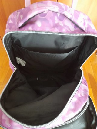 Mochila Totto con carro y estuche morado