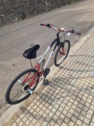 Bicicleta de Montaña Roja y Negra