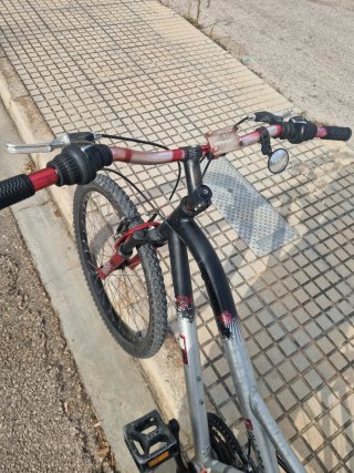 Bicicleta de Montaña Roja y Negra