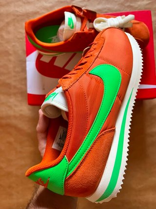 Nike Cortez Naranja y Verde Zapatillas
