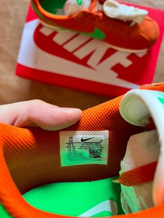 Nike Cortez Naranja y Verde Zapatillas
