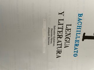 Lengua y Literatura, 1 Bachhillerato