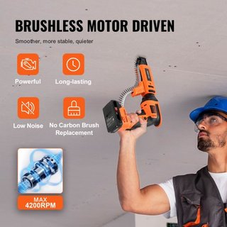 Pistola de Tornillos para Drywall Auto-Alimentada, Kit de Pistola de Tornillos para Drywall Sin Cable de 20V Max, 4200RPM, con 2 Paquetes de Batería, Cargador, Clip de Cintura, Bolsa de Herramient...