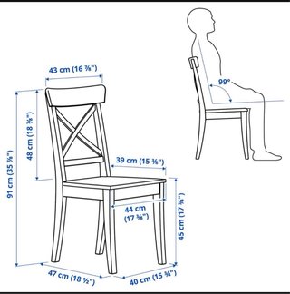 Silla IKEA Rosentorp Negra
