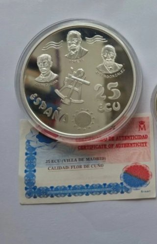 Estuche 3 Monedas ECU España