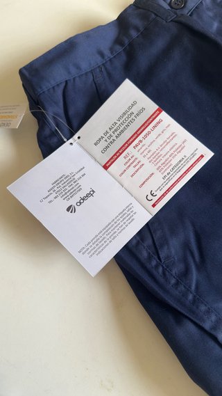 Pantalón de trabajo azul y amarillo
