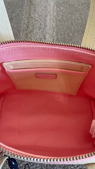 Bolso Tote Mini Loneta RL Beige/Rosa
