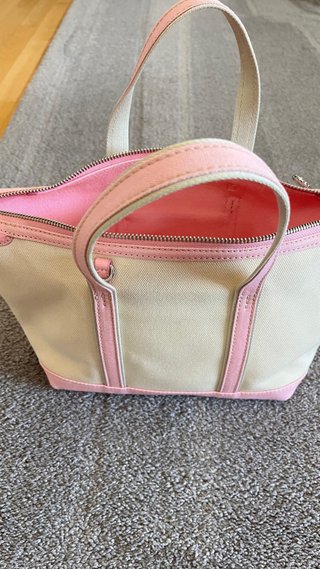 Bolso Tote Mini Loneta RL Beige/Rosa
