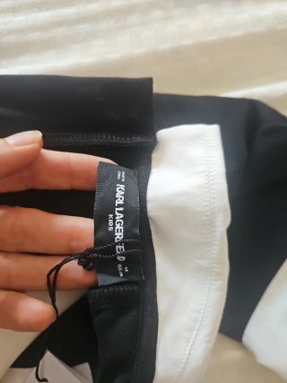 Vestido Karl Lagerfeld negro y blanco