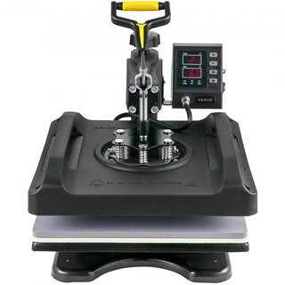 Máquina de Prensa Térmica 15 x 15 Pulgadas 360° Rotación Swing Away Prensa Térmica Negra 5 En 1 Máquina de Impresión de Camisetas 5 En 1 Prensa Térmica 1000W Máquina de Sublimación Calentamiento d...