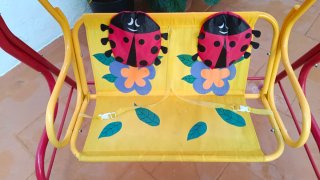 Columpio balancín infantil ladybug