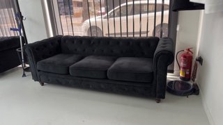 3 Sillones  de terciopelo negro