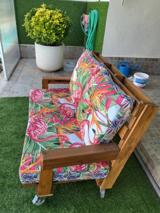 Sofá de palets de madera