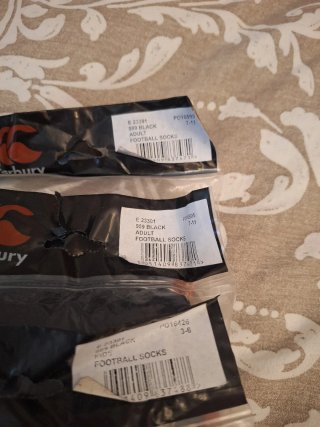 Calcetines Canterbury Largos Fútbol/Rugby Negros