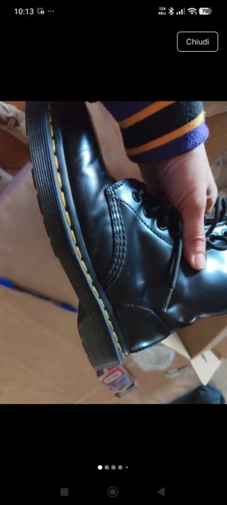 Stivali Dr. Martens neri lucidi