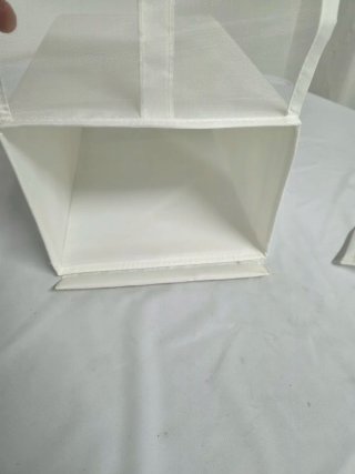 Scatola portaoggetti Ikea tessuto bianco