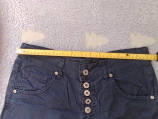 Shorts blu 5 bottoni con stelle donna taglia S
