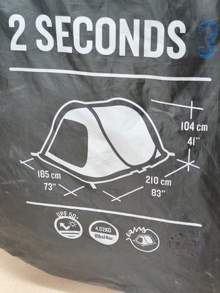 Tienda de campaña 2 Seconds 3 personas