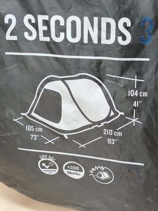 Tienda de campaña 2 Seconds 3 personas