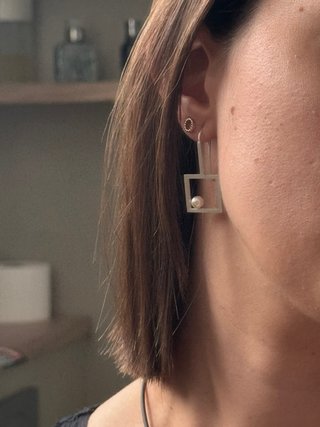 Conjunto Plata: Pendientes y Collar