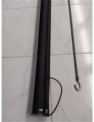 SONGMICS GSA165GY Tenda Laterale per Patio e Balcone - con Struttura - Protezione da Sole e Vento - Schermo per la Privacy - Colore Grigio
