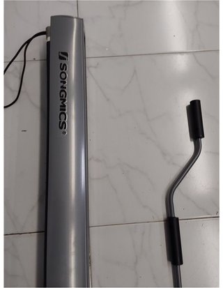 SONGMICS GSA165GY Tenda Laterale per Patio e Balcone - con Struttura - Protezione da Sole e Vento - Schermo per la Privacy - Colore Grigio