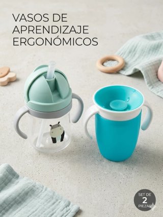 Set 2 Vasos Antiderrame Ergonómicos
