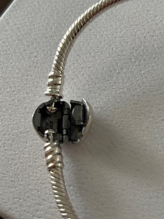 Pulsera Pandora 20cm Cierre Corazón Plata