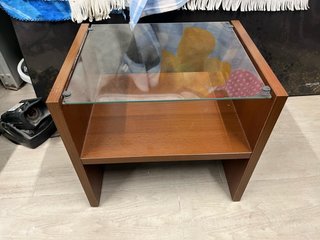 Pack de 3 Mesitas de noche madera y cristal