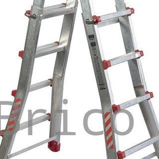 Escalera Telescópica Aluminio 4+4 Pestaña