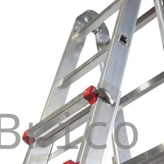 Escalera Telescópica Aluminio 4+4 Pestaña
