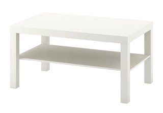 Mesa de centro blanca de madera 90x50x45