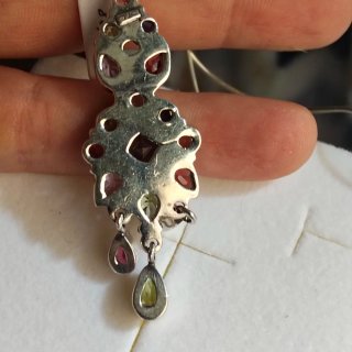 Conjunto Plata 925 Colgante y Pendientes