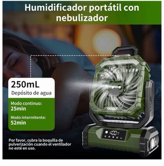 Ventilador Camping OUTACT LED 20000mAh Recargable